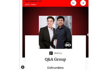 Influencer bersaudara Jerome Polin (kiri) dan Jehian Panangian Sijabat dalam daftar Forbes 30 Under 30 Asia.