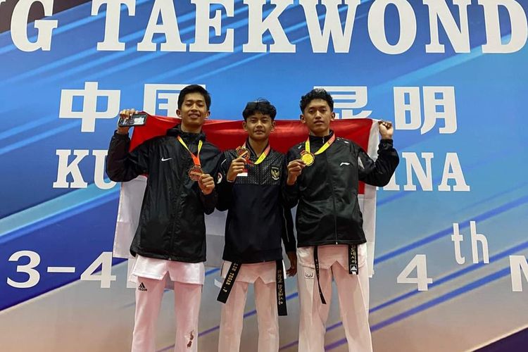 3 atlet Taekwondo Nunukan Kaltara meraih emas dalam kejuaraan Kunming International Championship 2024 di China