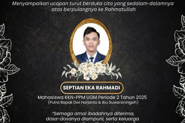 Kisah Septian Eka Rahmadi, Mahasiswa KKN UGM yang Gugur Usai Dievakuasi dari Laut Maluku