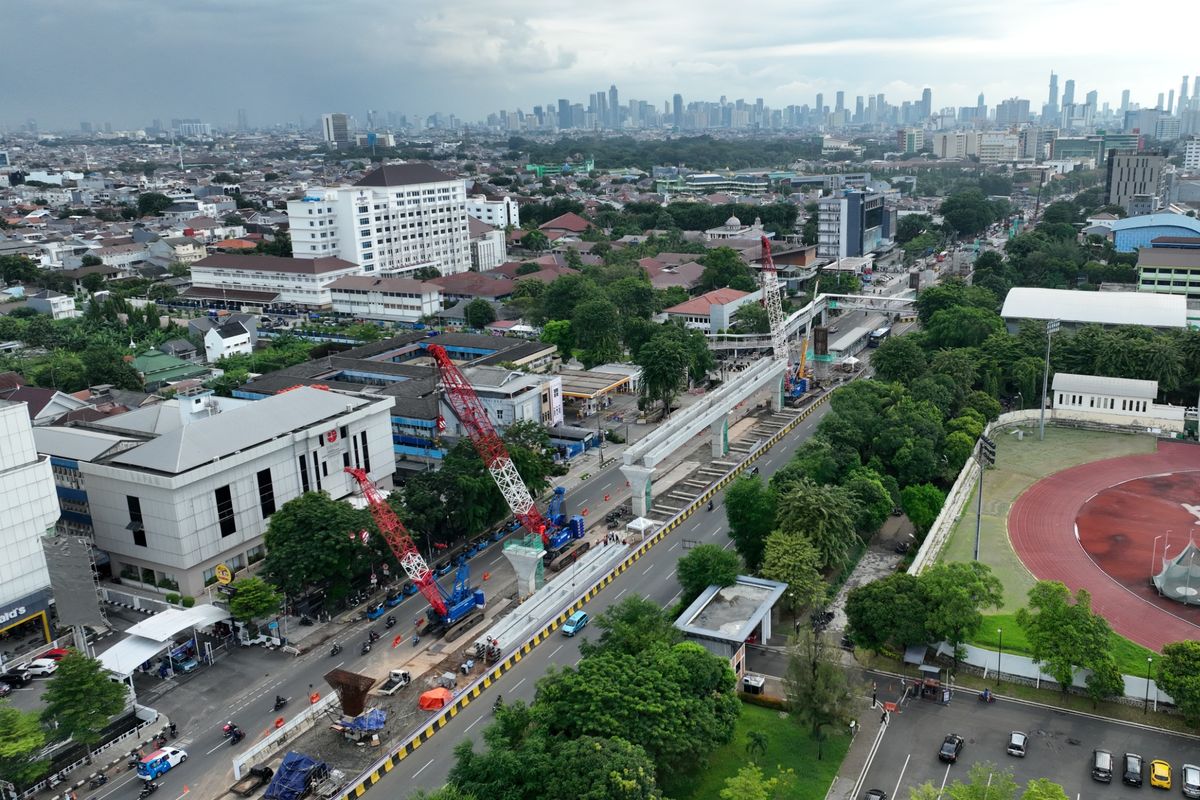 LRT Jakarta Fase 1B Velodrome-Manggarai.