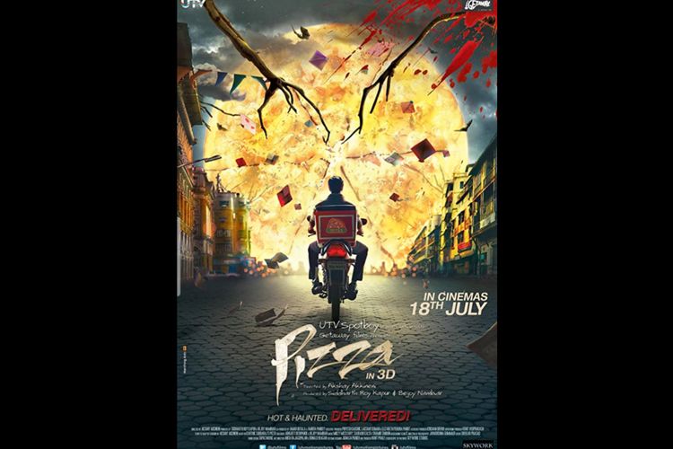 Poster film horor, Pizza (2014). Dapat disaksikan di Netflix.