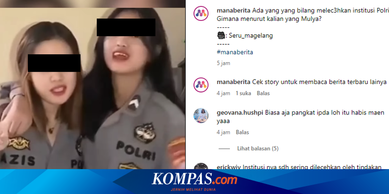 Viral, Video 2 Wanita Menari “Ajojing” Pakai Baju Dinas Polisi dan Celana Pendek, Polisi: Motif Iseng Saja