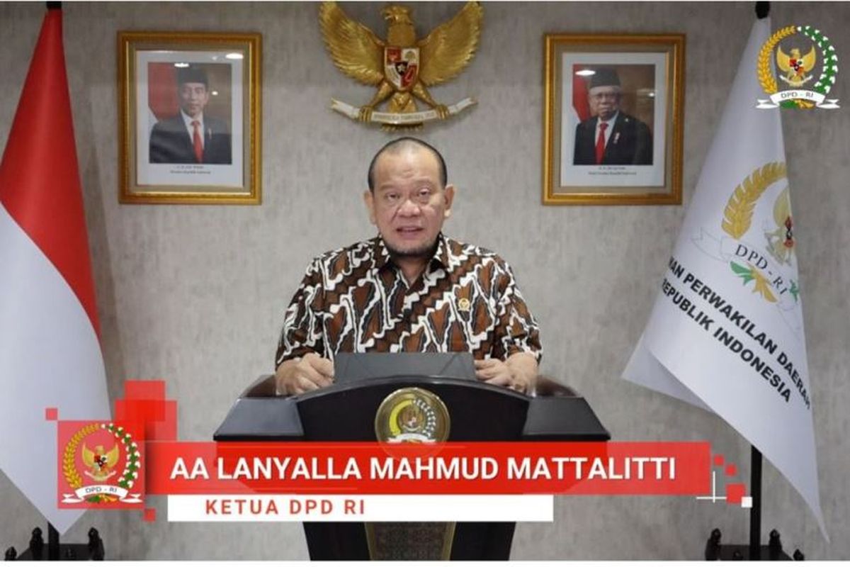 Ketua DPD RI AA La Nyalla Mahmud Mattalitti dalam salah satu kesempatan. 