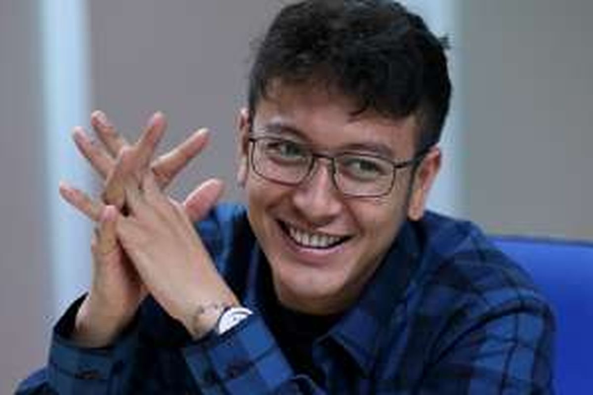 Pemain film Dimas Anggara berkunjung ke kantor redaksi Kompas.com, Jakarta, Rabu (31/8/2016).