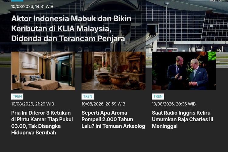[POPULER TREN] Aktor Indonesia Buat Keributan di KLIA | Wilayah Berpotensi Hujan hingga 13 Agustus