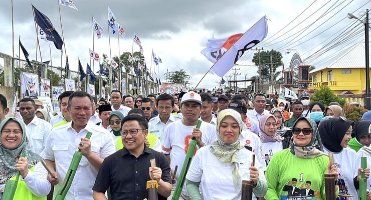 Cak Imin Patroli &ldquo;Kentungan&rdquo; di Lampung Tengah, Serukan Perubahan