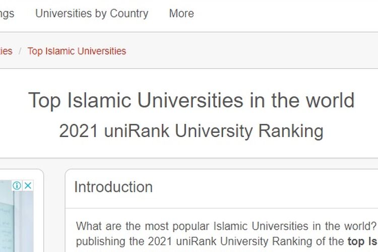 Top Islamic University 2021