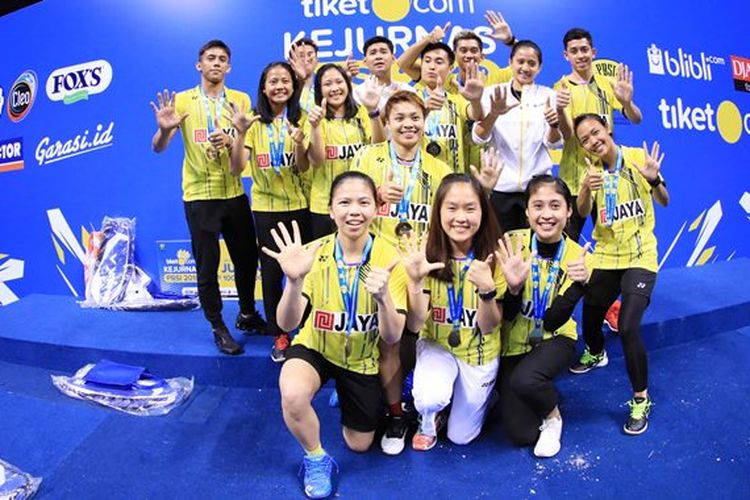 Greysia Polii/Apriyani Rahayu menjadi penentu kemenangan PB Jaya Raya di laga final beregu campuran dewasa Tiket.com Kejurnas PBSI 2018 dengan  mengalahkan PB Mutiara Cardinal Bandung dengan skor 3-1.