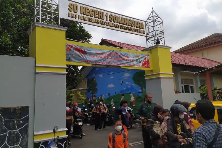 Suasana SD Negeri 1 Sokanegara, Purwokrto Timur, Kabupaten Banyumas, Jawa Tengah, Jumat (9/9/2022).