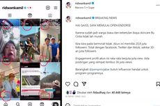 Punya 30 Juta Pengikut di Medsos, Ridwan Kamil Mulai Buka "Endorse", Siapa Berminat? 