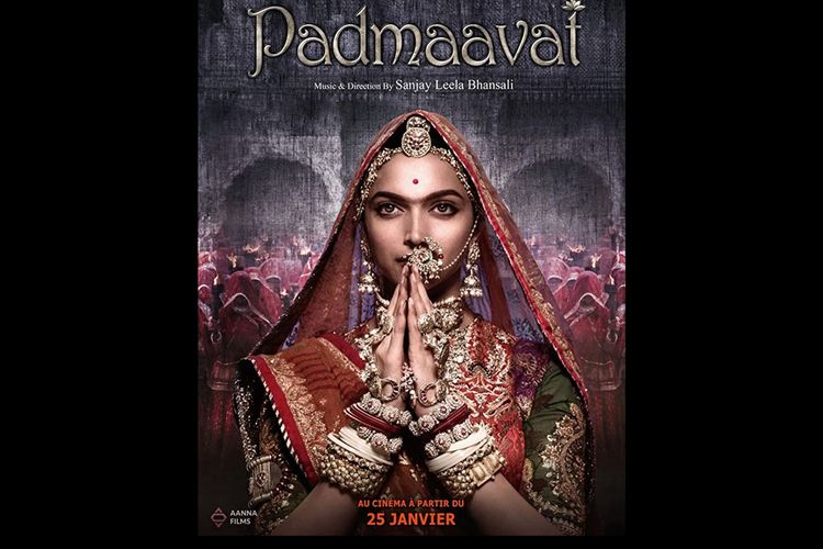 Poster film Padmaavat (2018) dibintangi Deepika Padukone.