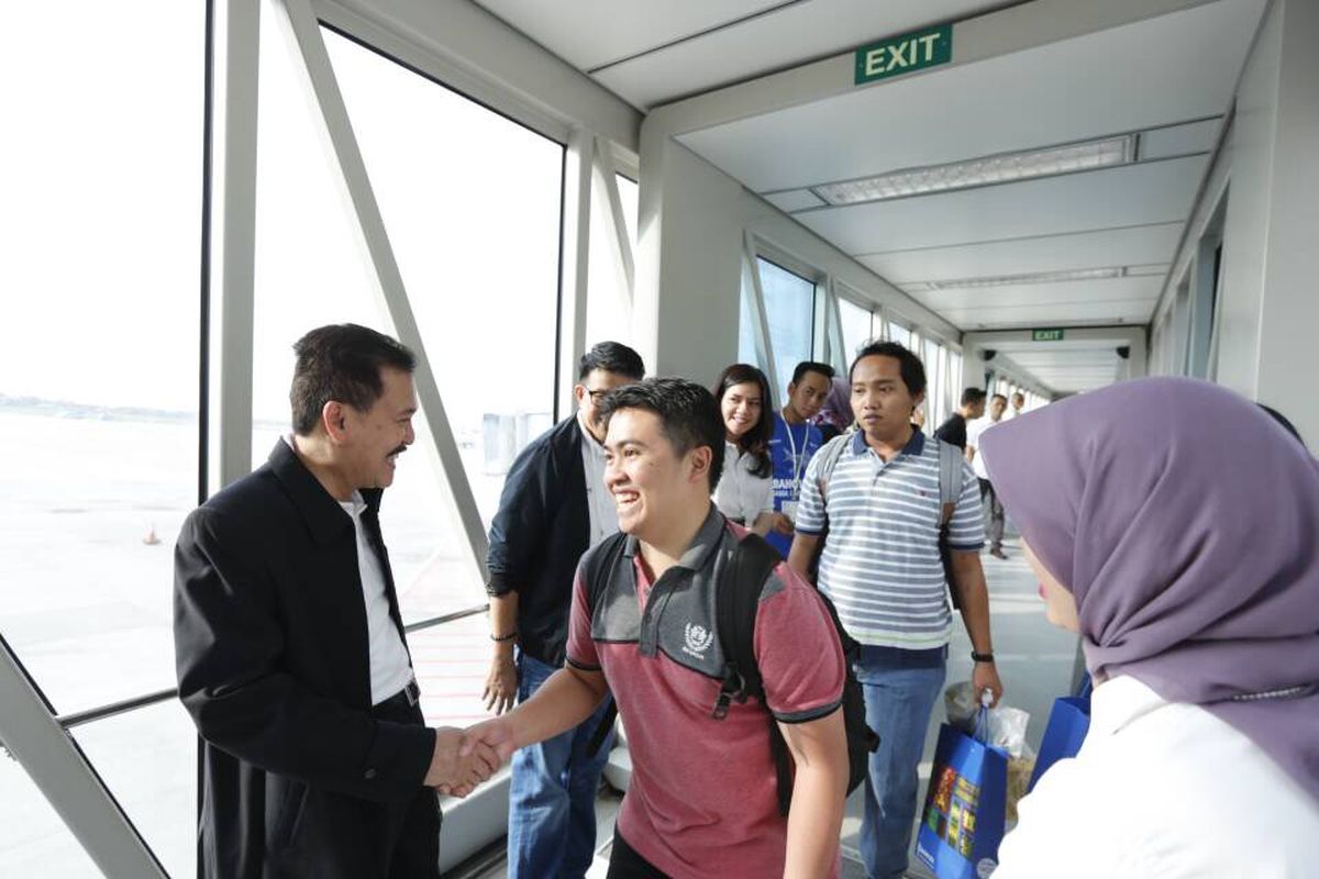 Pelepasan keberangkatan para pemudik BRI di Bandara Internasional Soekarno-Hatta 