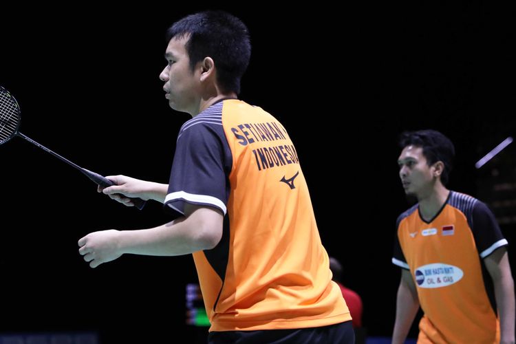 Pasangan ganda putra Indonesia, Mohammad Ahsan/Hendra Setiawan.