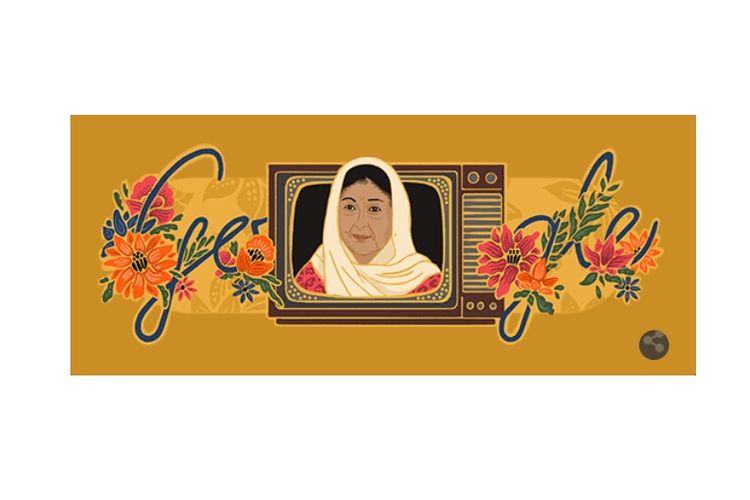 Mendiang aktris Aminah Cendrakasih jadi Google Doodle edisi Senin (29/1/2024). 