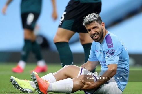 Cedera Saat Laga Man City Vs Burnley, Aguero Terancam Absen hingga Akhir Musim