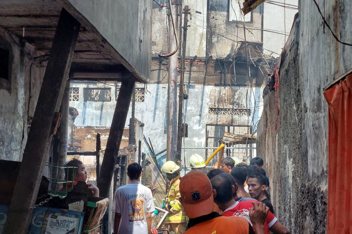 Kebakaran melanda permukiman warga di Jalan Pekojan 2,  Pekojan, Tambora, Jakarta Barat, pada Senin (1/8/2022) pukul 11.37 WIB.