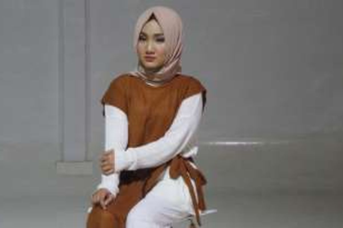 Fatin Shidqia saat shooting video klip 