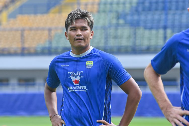 Pemain baru Persib Bandung Ahmad Agung yang baru didatangkan di paruh musim Liga 1 2024-2025. 