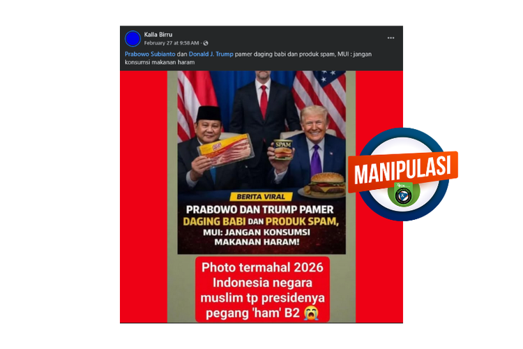 INFOGRAFIK: Muncul Hoaks Prabowo dan Trump Pamerkan Produk Olahan Babi