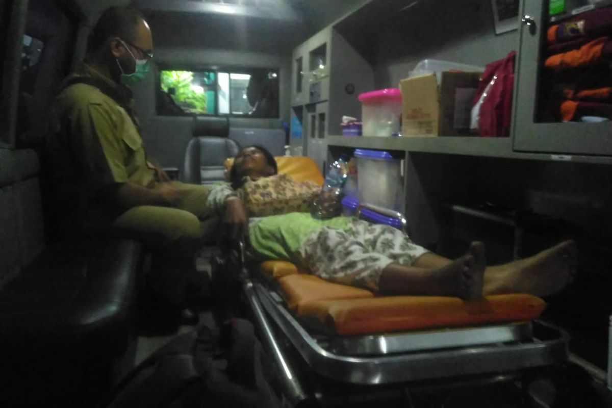 Romlah (33) pasien yang terlantar dibawa ke RSUD Cengkareng