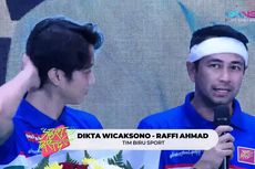 Raffi Ahmad-Dikta Kalahkan Dion Wiyoko-Tanta di Ganda Putra Tenis