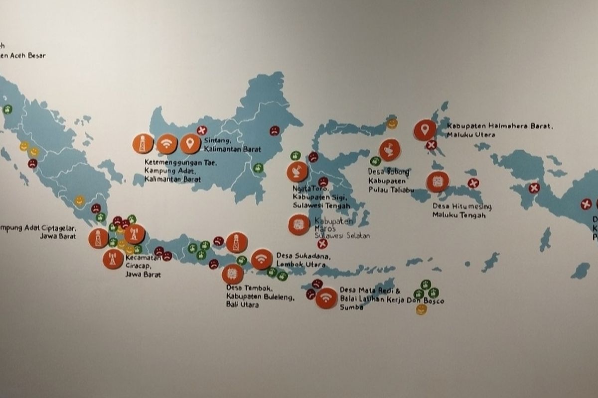 Foto persebaran internet dari pameran program Sekolah Internet Komunitas dengan Tema Jejaring Warga