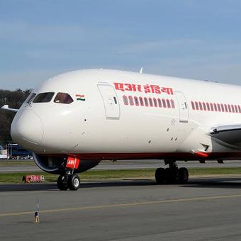Ilustrasi pesawat Boeing 787 Air India.