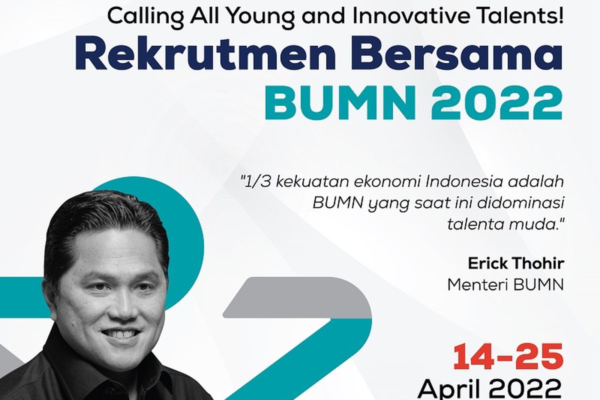 Rekrutmen Bersama BUMN 2022 dibuka secara resmi oleh Menteri BUMN Erick Thohir. Periode pendaftaran dimulai pada tanggal 14 hingga 25 April 2022. Sejumlah BUMN termasuk PT Telkom Indonesia (Persero) Tbk turut berpartisipasi pada program tersebut.
