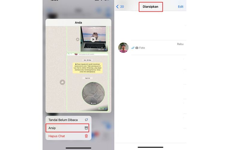 Ilustrasi cara blokir WhatsApp tanpa menghilangkan foto profil dengan memanfaatkan fitur Arsip.