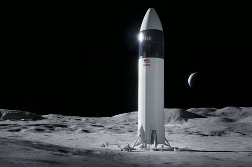 Resmi, NASA Tunjuk SpaceX Kembangkan Wahana Pendarat di Bulan