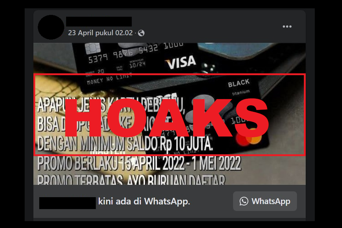 Hoaks, akun Facebook palsu menawarkan upgrade keanggotaan BCA Prioritas