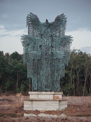 Garuda Take Off di Bandara VVIP Ibu Kota Nusantara (IKN) dibuat dari material yang berasal dari Jawa Barat.