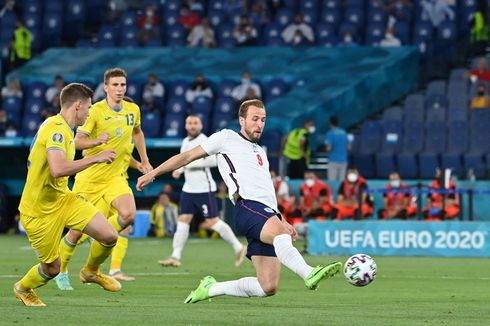 Babak I Ukraina Vs Inggris, Gol Cepat Kane Bawa Three Lions Unggul