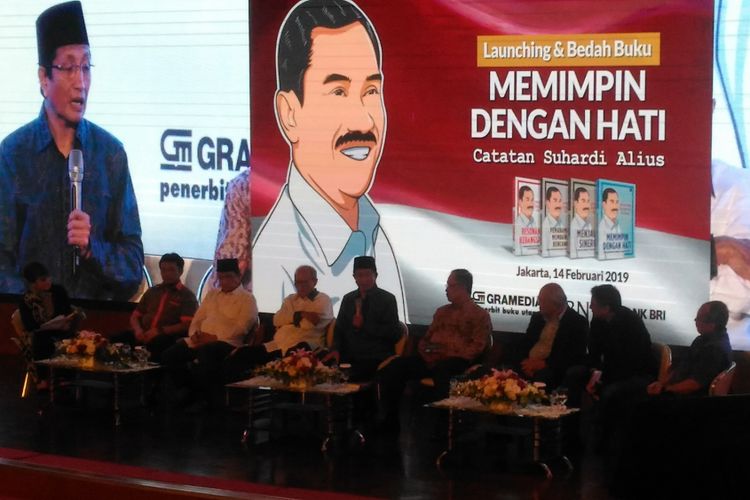 Peluncuran dan bedah buku Kepala BNPT Suhardi Alius di Auditorium Lemhanas, Jakarta Pusat, Kamis (14/2/2019). 