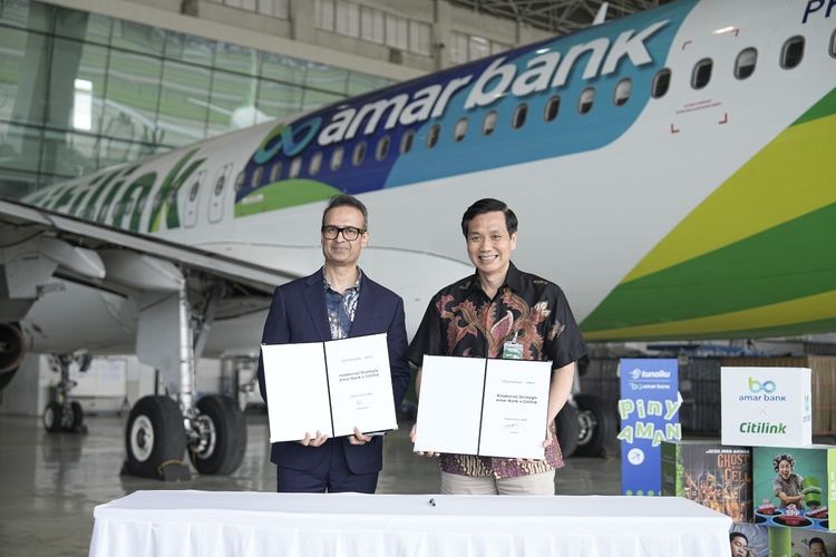 Citilink dan Amar Bank Jalin Kolaborasi Strategis lewat Livery Khusus Pesawat