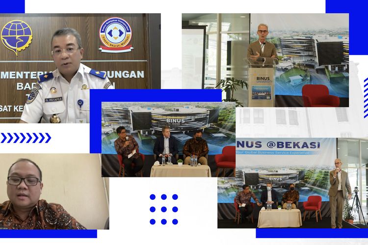 Diskusi  Tim Peneliti Logistik dan dosen HAN University of Applied Sciences bersama BINUS University mengenai Dryport to Dryport (DP2DP) Project Gelderland -West Java. 
