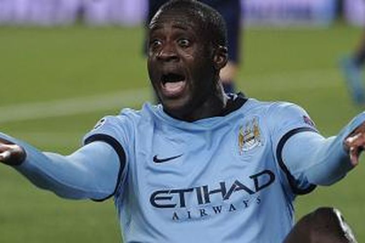 Gelandang Manchester City, Yaya Toure. 