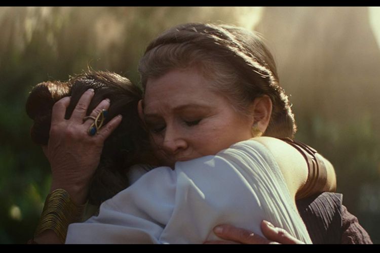 Carrie Fisher dan Daisy Ridley dan Star Wars: The Rise of Skywalker (2019)