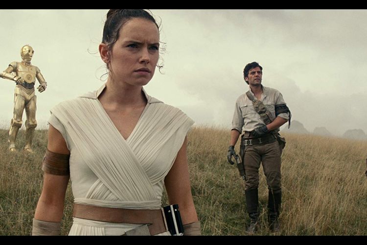 Daisy Ridley sebagai Rey dalam Star Wars: The Rise of Skywalker (2019)