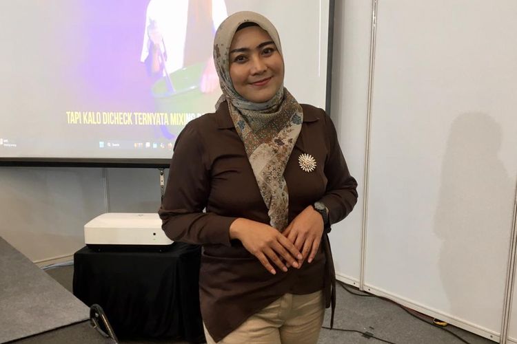 dr. Novy Oktaviana, Sp.DVE., dokter spesialis kulit, kelamin & estetika, dalam acara Cosmobeaute Indonesia 2025, di ICE BSD, Kabupaten Tangerang, Banten, Kamis (9/10/2025).