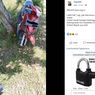 Viral, Unggahan Pemilik Motor di Jombang Kehilangan Pelek dan Ban Depan Saat Mencari Rumput