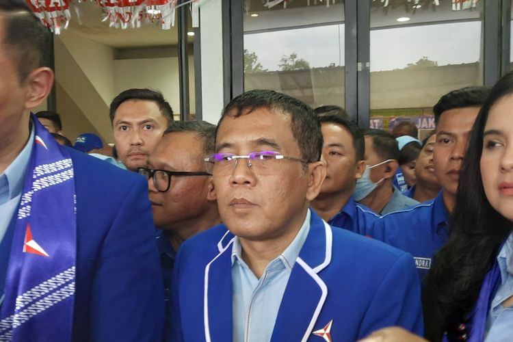 Ketua DPD Partai Demokrat DKI Mujiyono saat ditemui di Gelanggang Olahraga (GOR) Ciracas, Jakarta Timur, Selasa (11/10/2022).