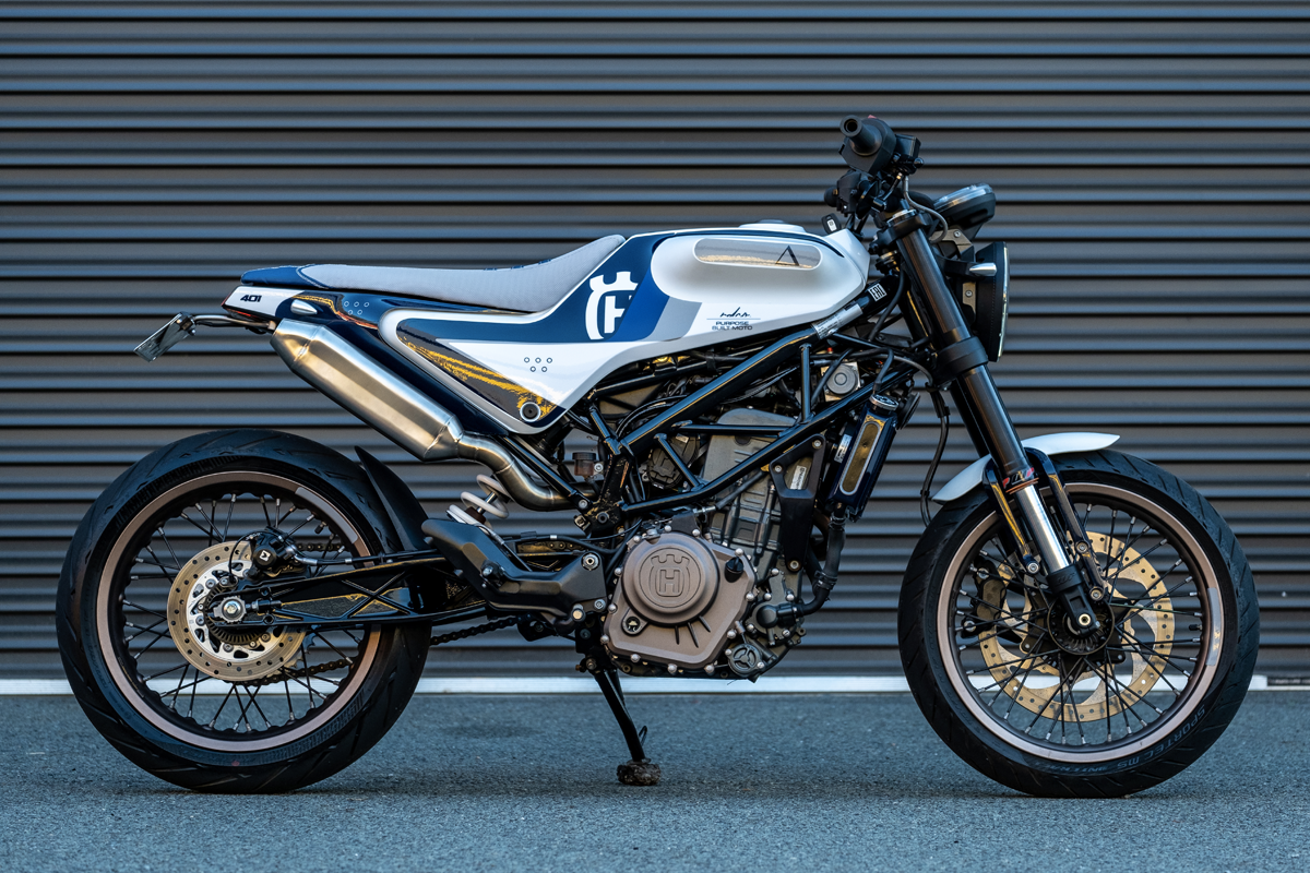 Motor custom Husqvarna Vitpilen 401 bergaya street tracker