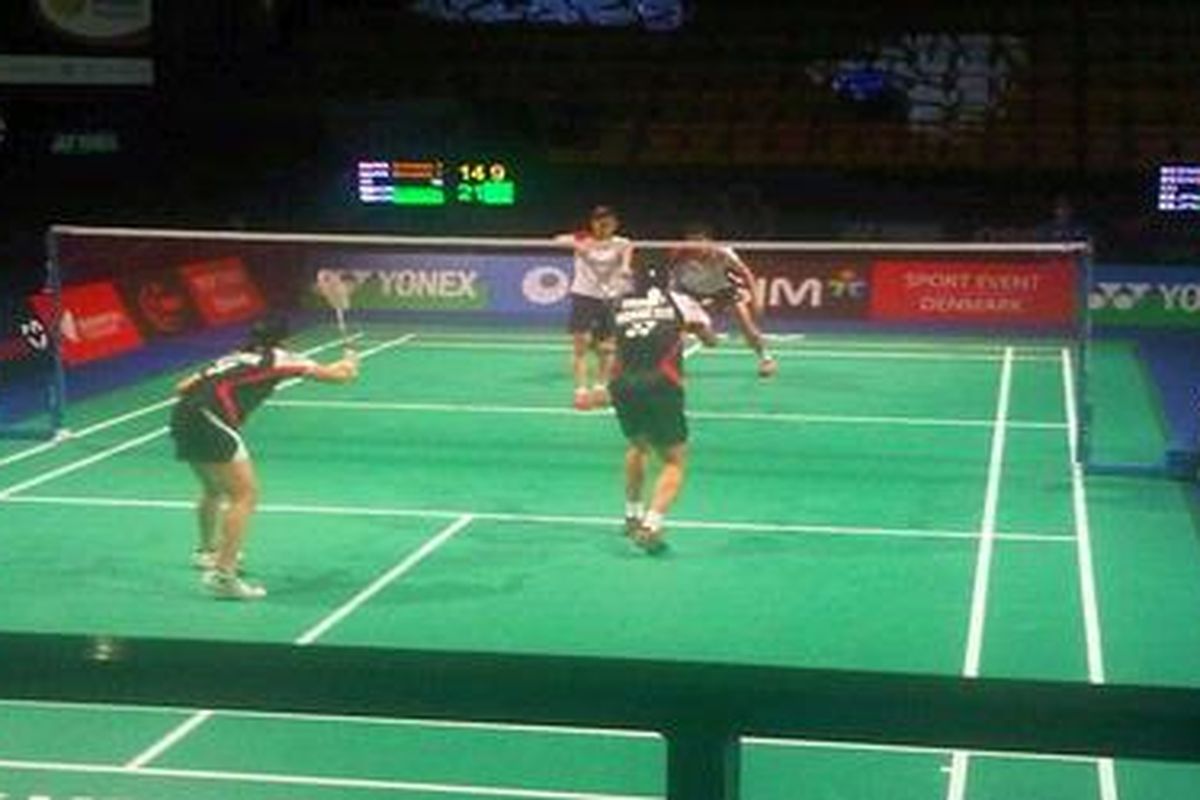 Pasangan ganda campuran Indonesia Fran Kurniawan/Pia Zebadiah langsung tersingkir di babak pertama turnamen Premier Super Series Denmark Terbuka
