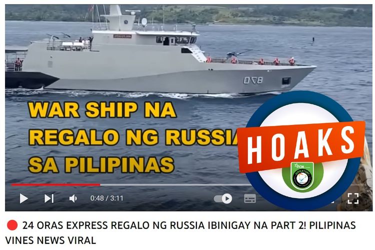 Hoaks, kapal perang Indonesia diklaim sebagai hadiah Rusia untuk Filipina