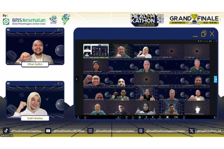 Pengumuman pemenang kompetisi Healthkathon 2025, yang digelar BPJS Kesehatan pada Sabtu (29/11/2025). 