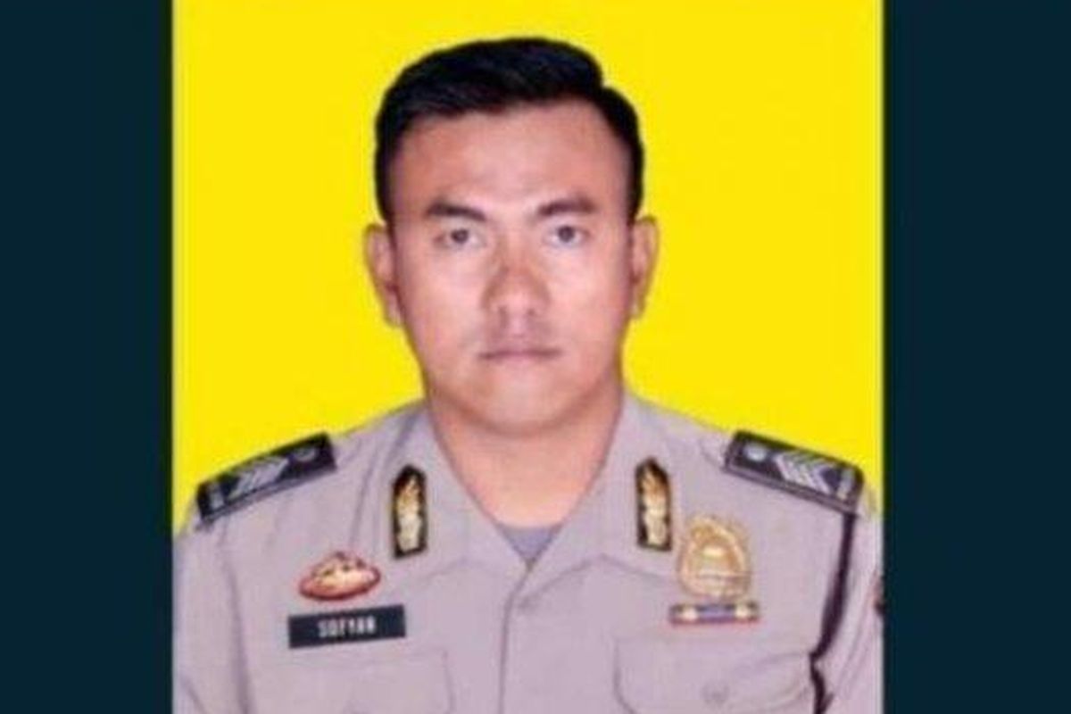 Aipda Sofyan, polisi yang gugur dalam aksi bom bunuh diri di Polsek Astanaanyar, Bandung, Jawa Barat, Rabu (7/12/2022).