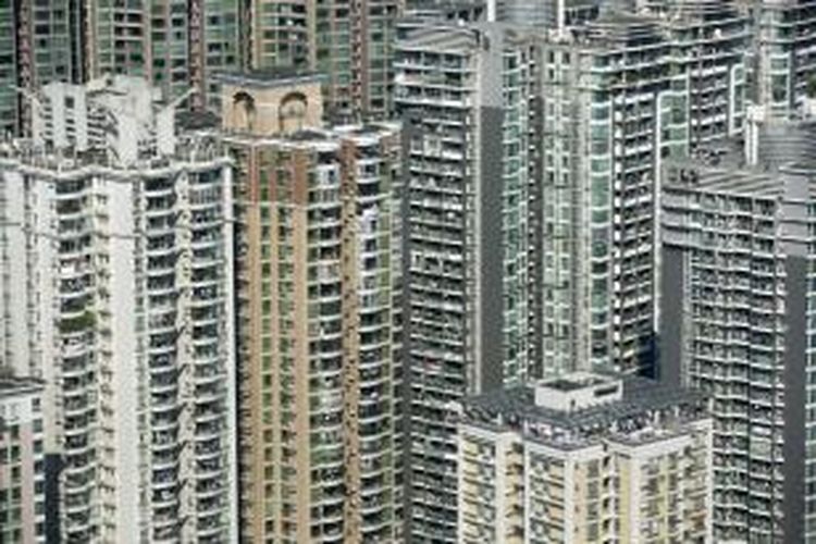 Kompleks hunian di distrik Tianhe, Guangzhou, China.