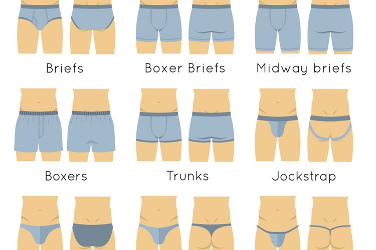 Ilustrasi jenis celana dalam