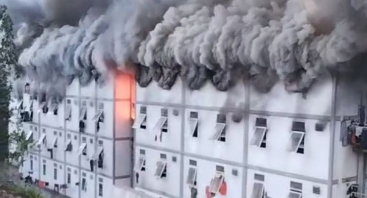 Hunian Pekerja Konstruksi IKN Terbakar